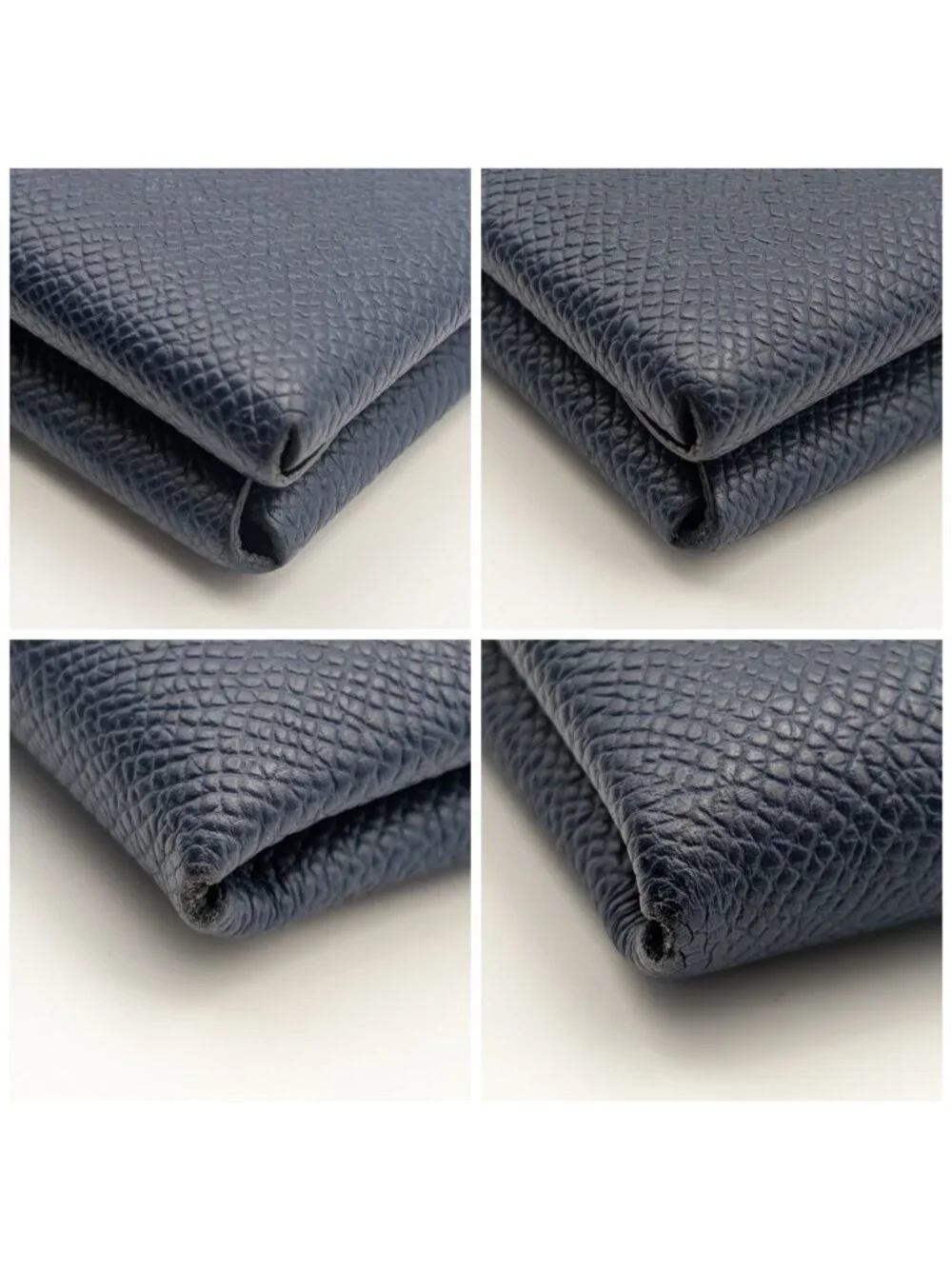 Hermes Calvi Duo Veau Epsom Navy Coin Case Business